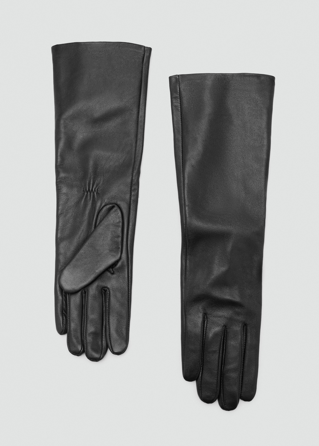 Leather long gloves