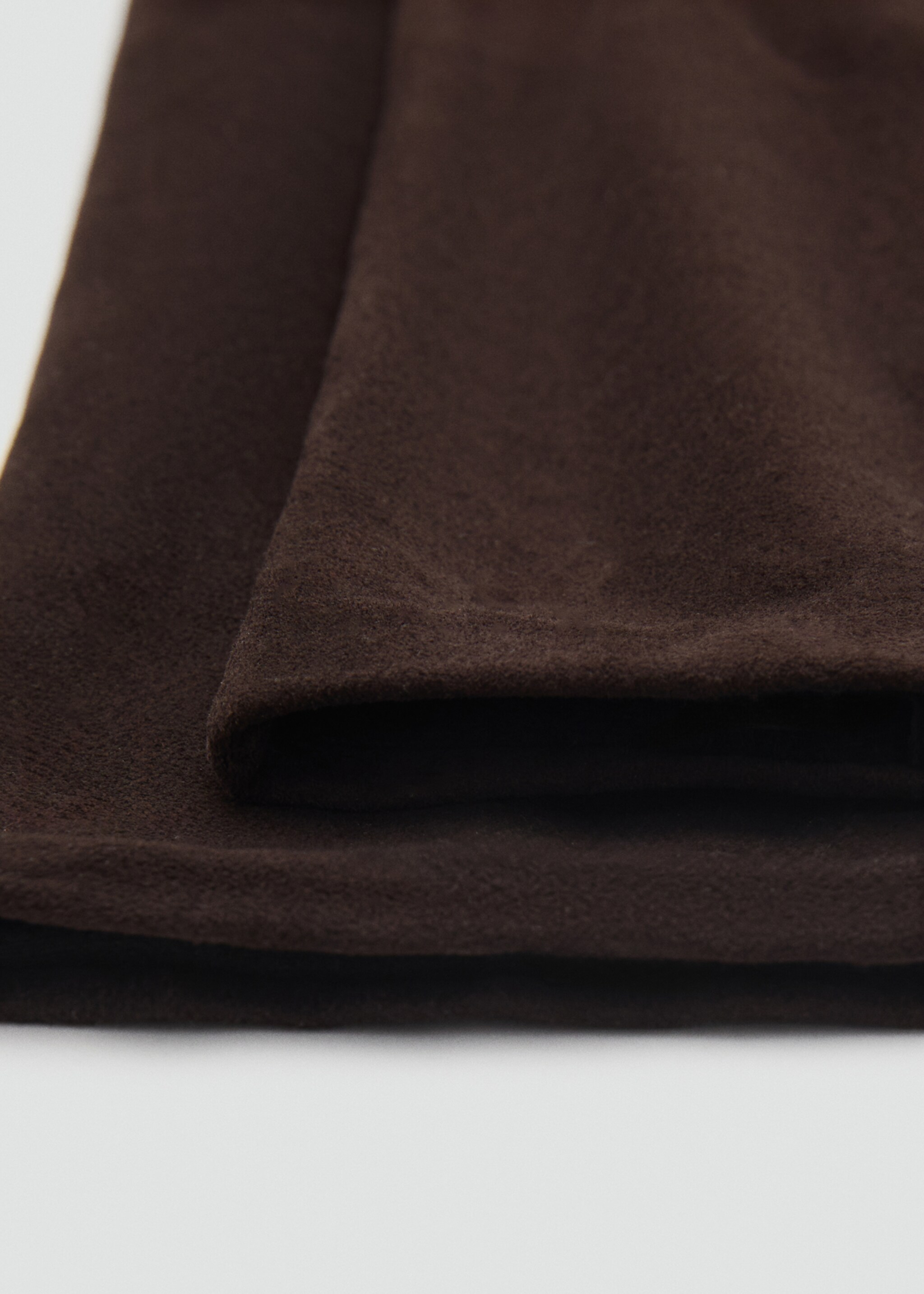 Long leather suede gloves - Medium plane, Chocolate. Ref: 17017775-00.