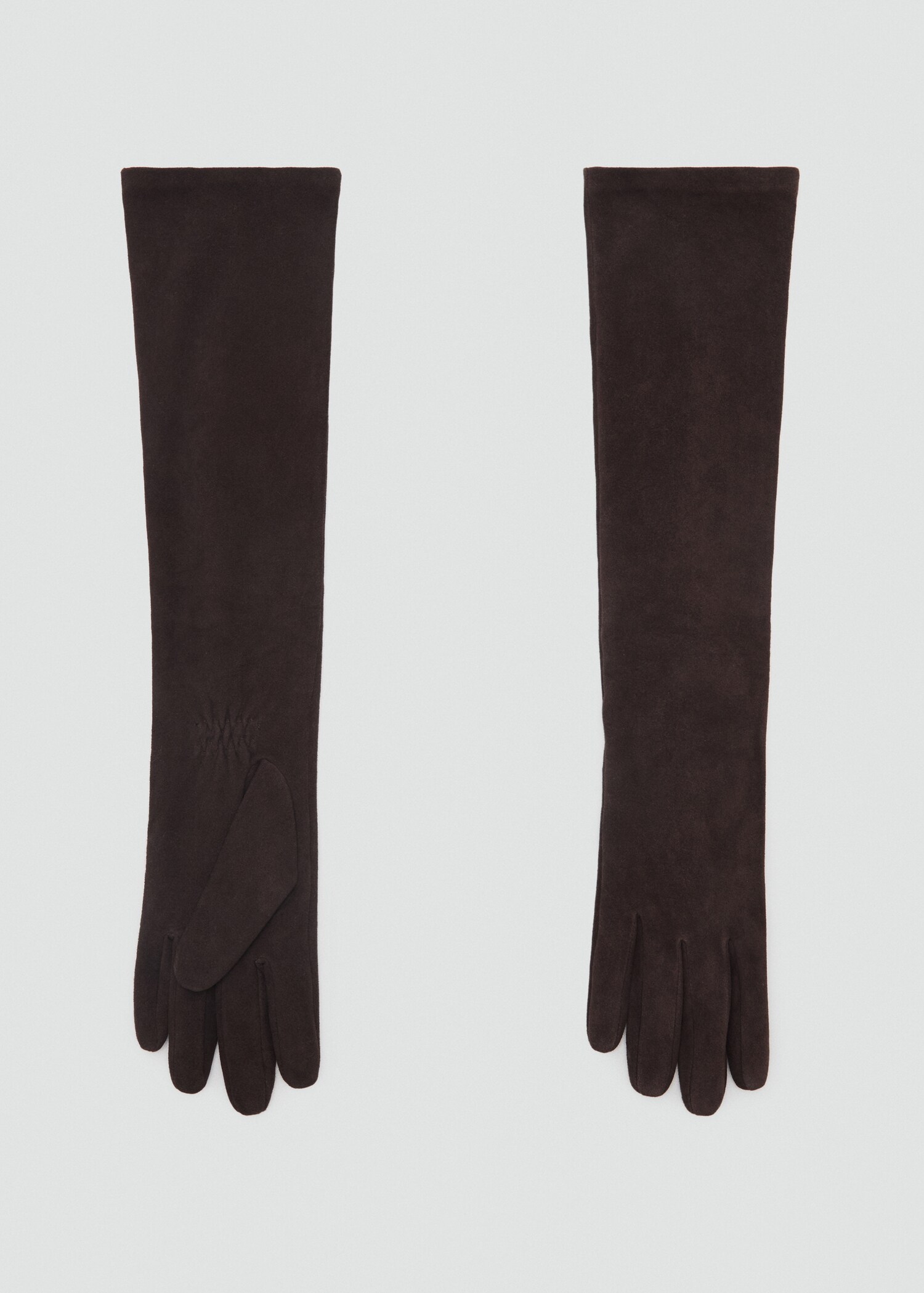 Long leather suede gloves - Article without model