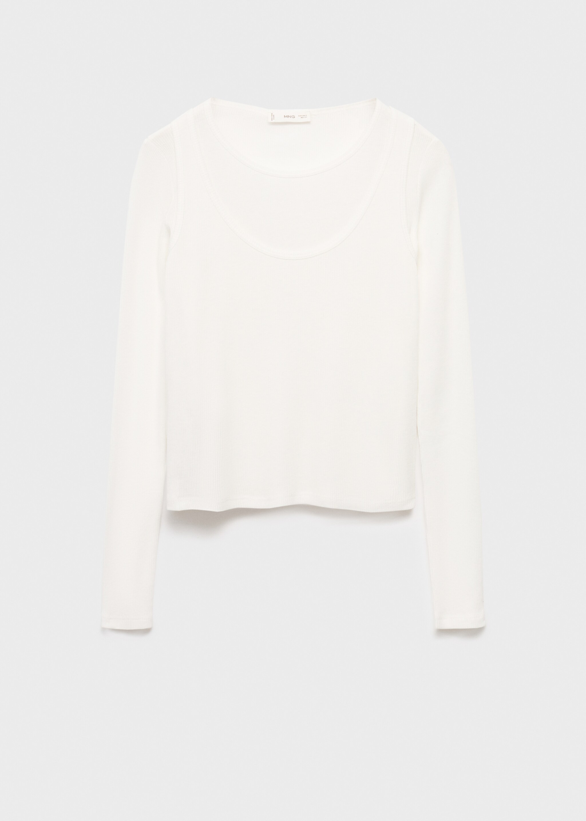 Camiseta doble capa - Artículo sin modelo, Blanco roto. Ref: 17017778-00.