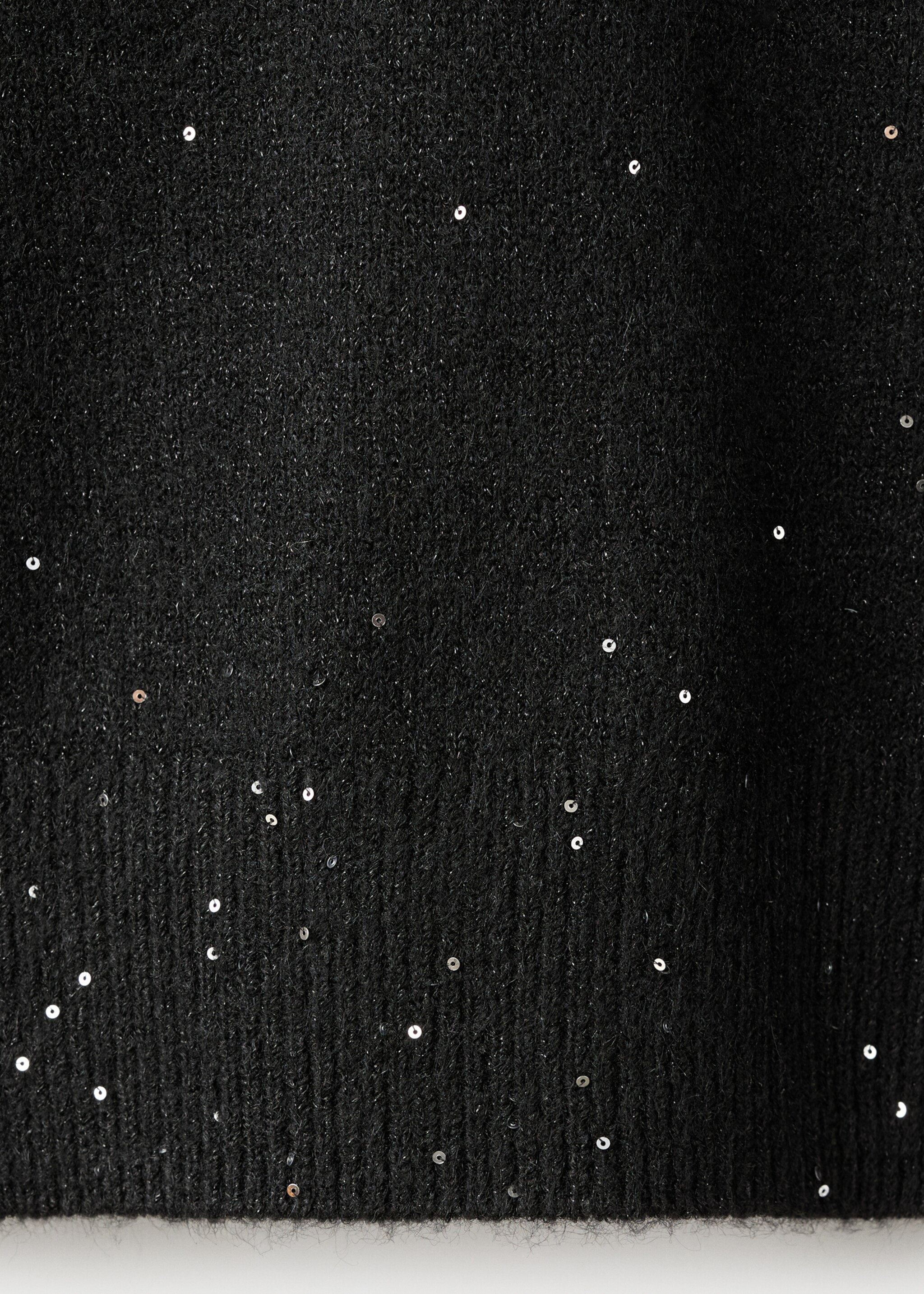 Knit paillette sweater - Details of the article 0, Black. Ref: 17017779-00.