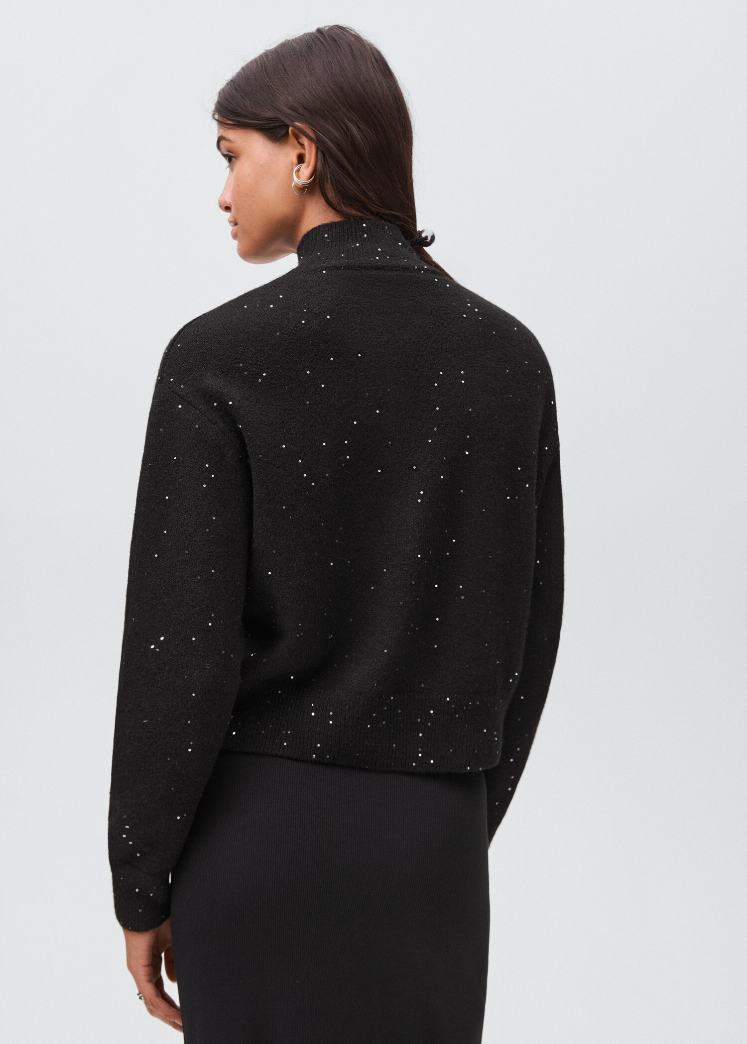 Knit paillette sweater - Reverse of the article