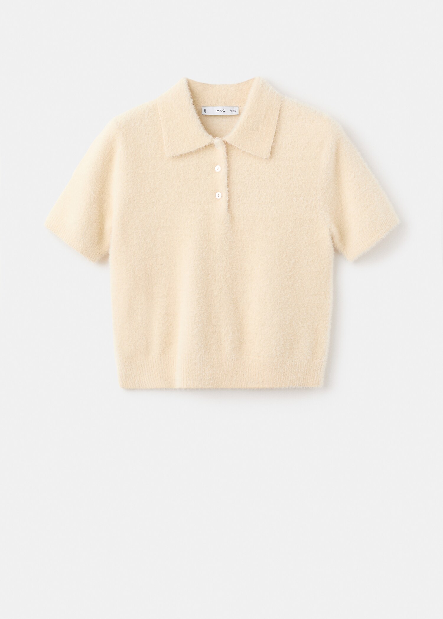 Jersey efecto pelo cuello polo - Artículo sin modelo