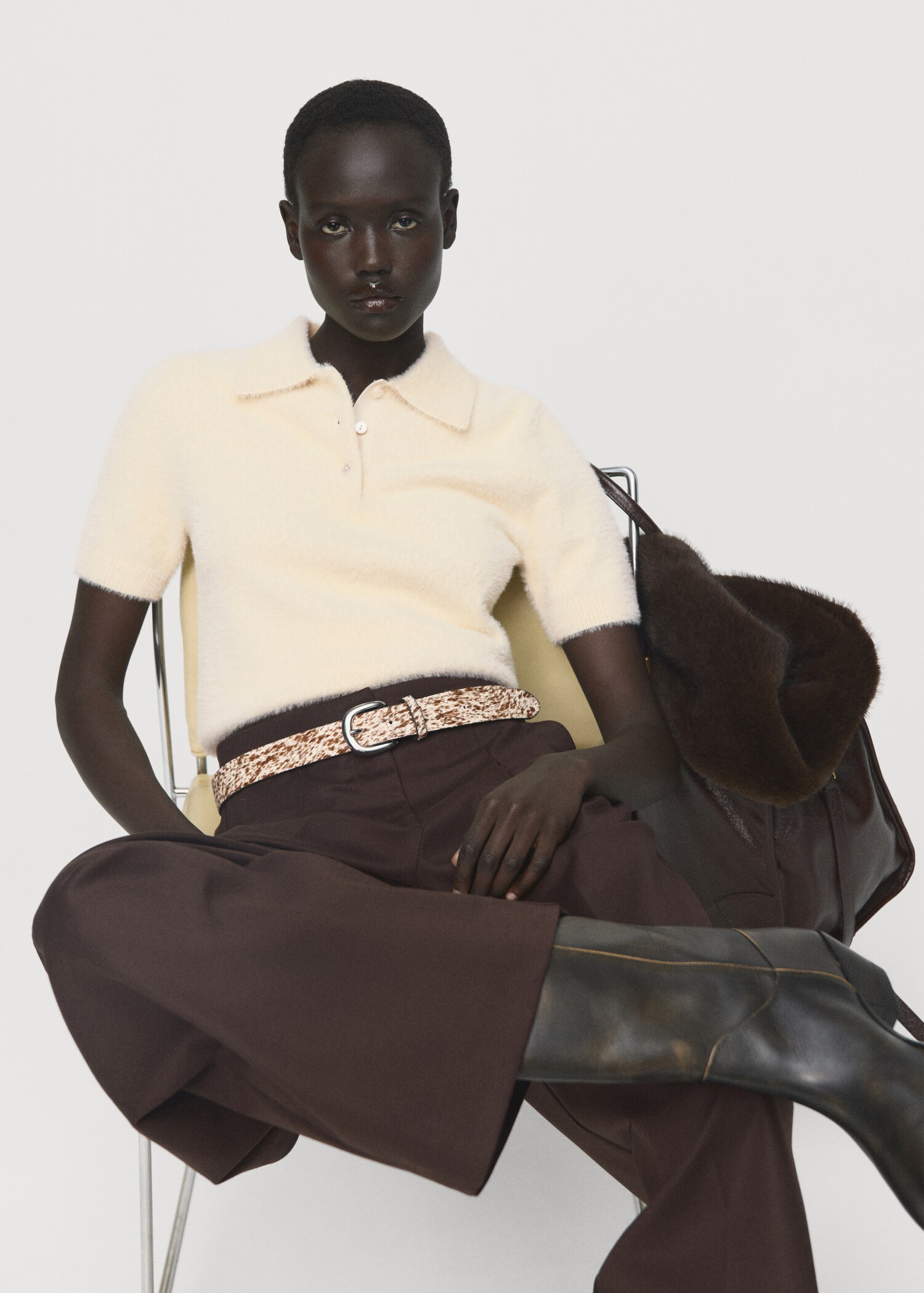 Jersey efecto pelo cuello polo - Detalle del artículo 6