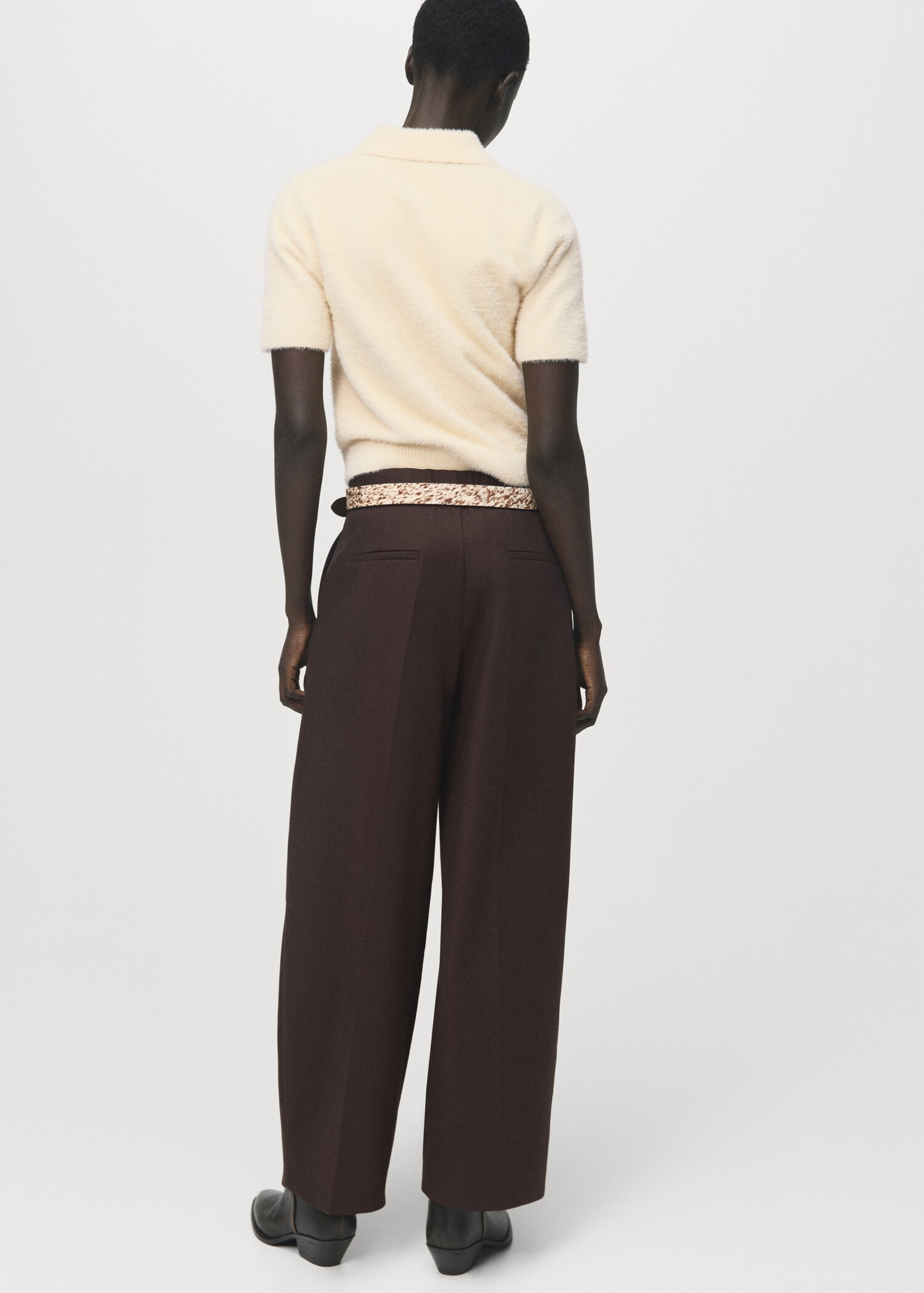 Jersey efecto pelo cuello polo - Reverso del artículo