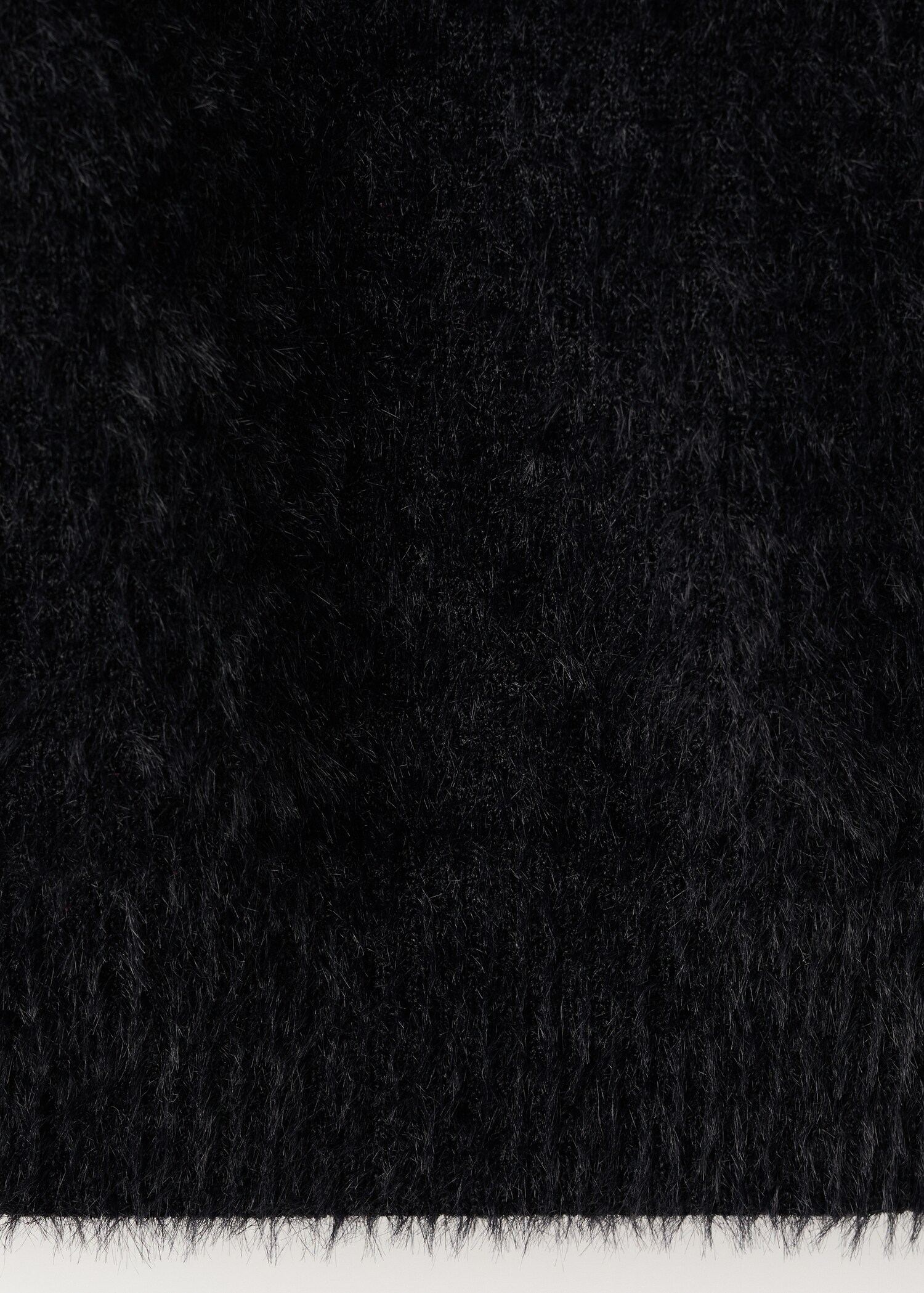 Sweater bulu sintetis dengan kerah polo - Rincian barang 0