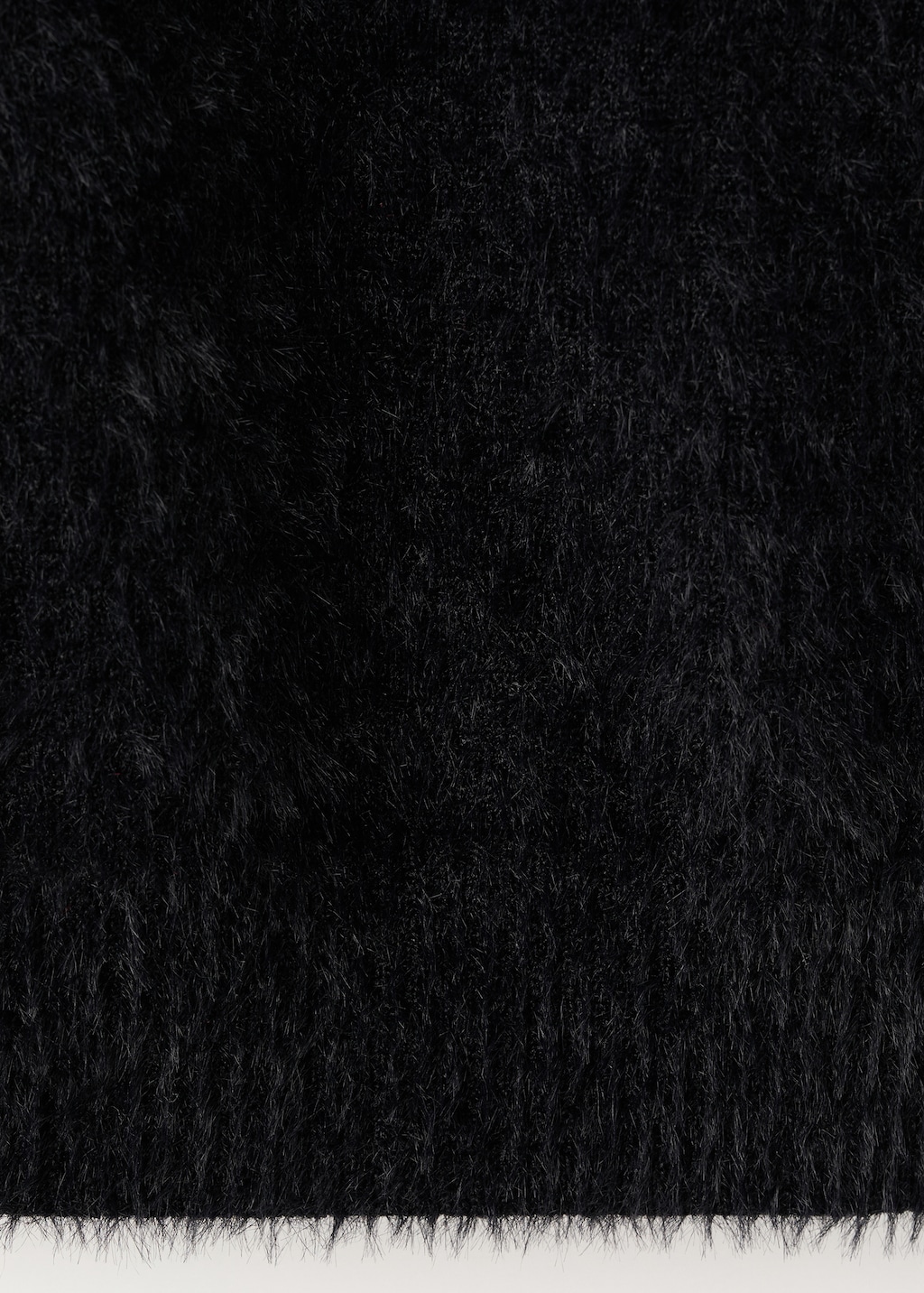 Faux-fur polo-neck sweater