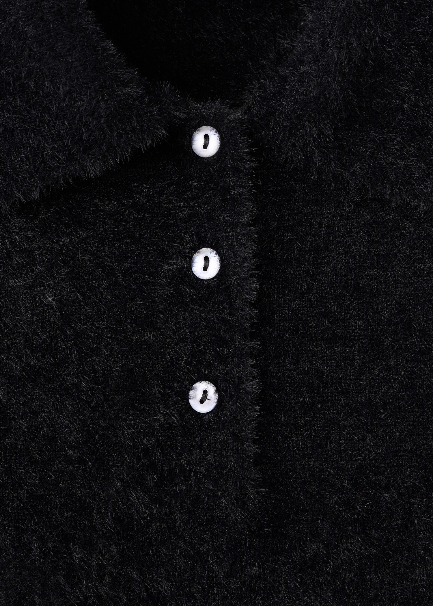 Sweater bulu sintetis dengan kerah polo - Rincian barang 8