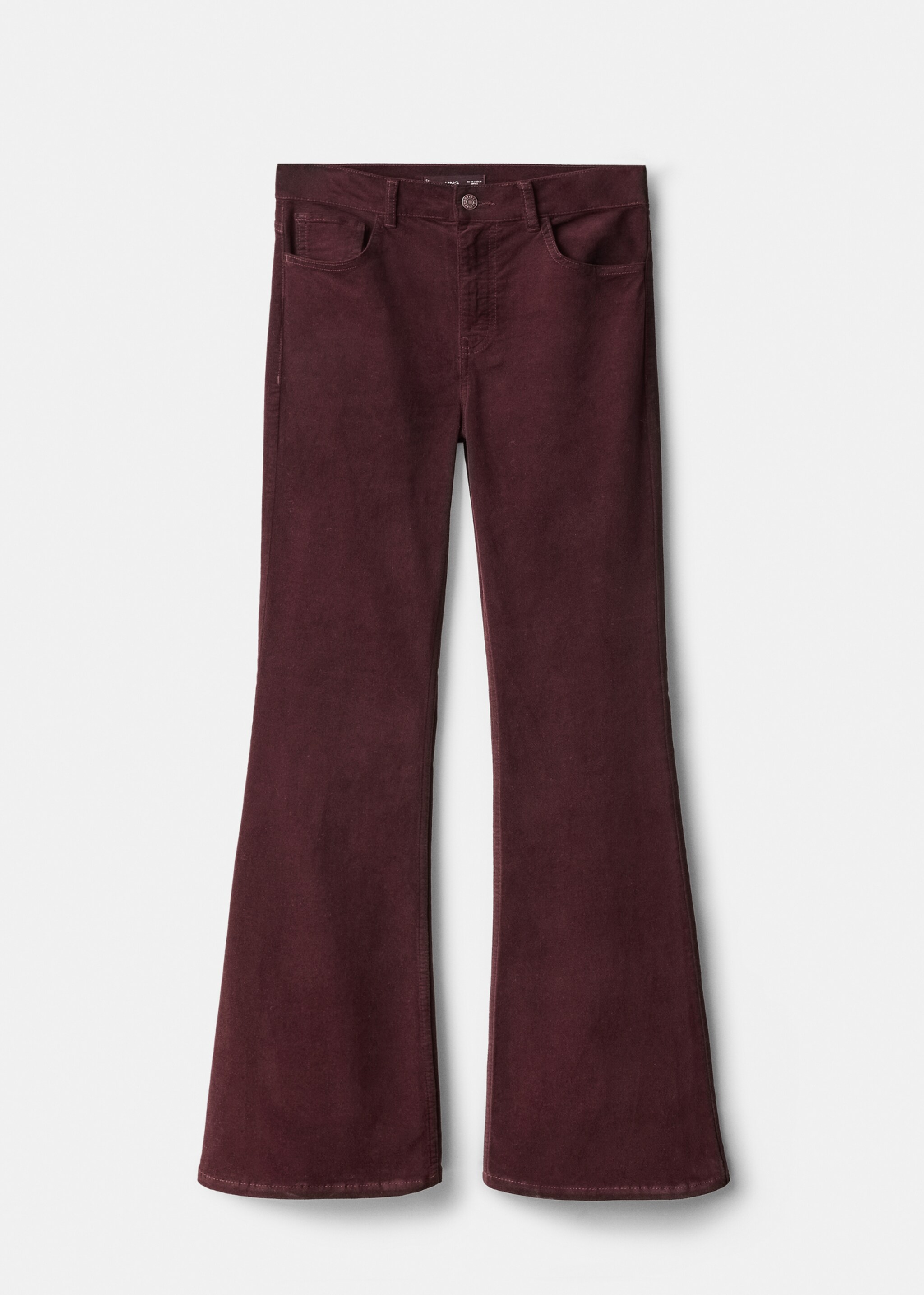 Velvet flared jeans - Article without model, Wine. Ref: 17017783-00.