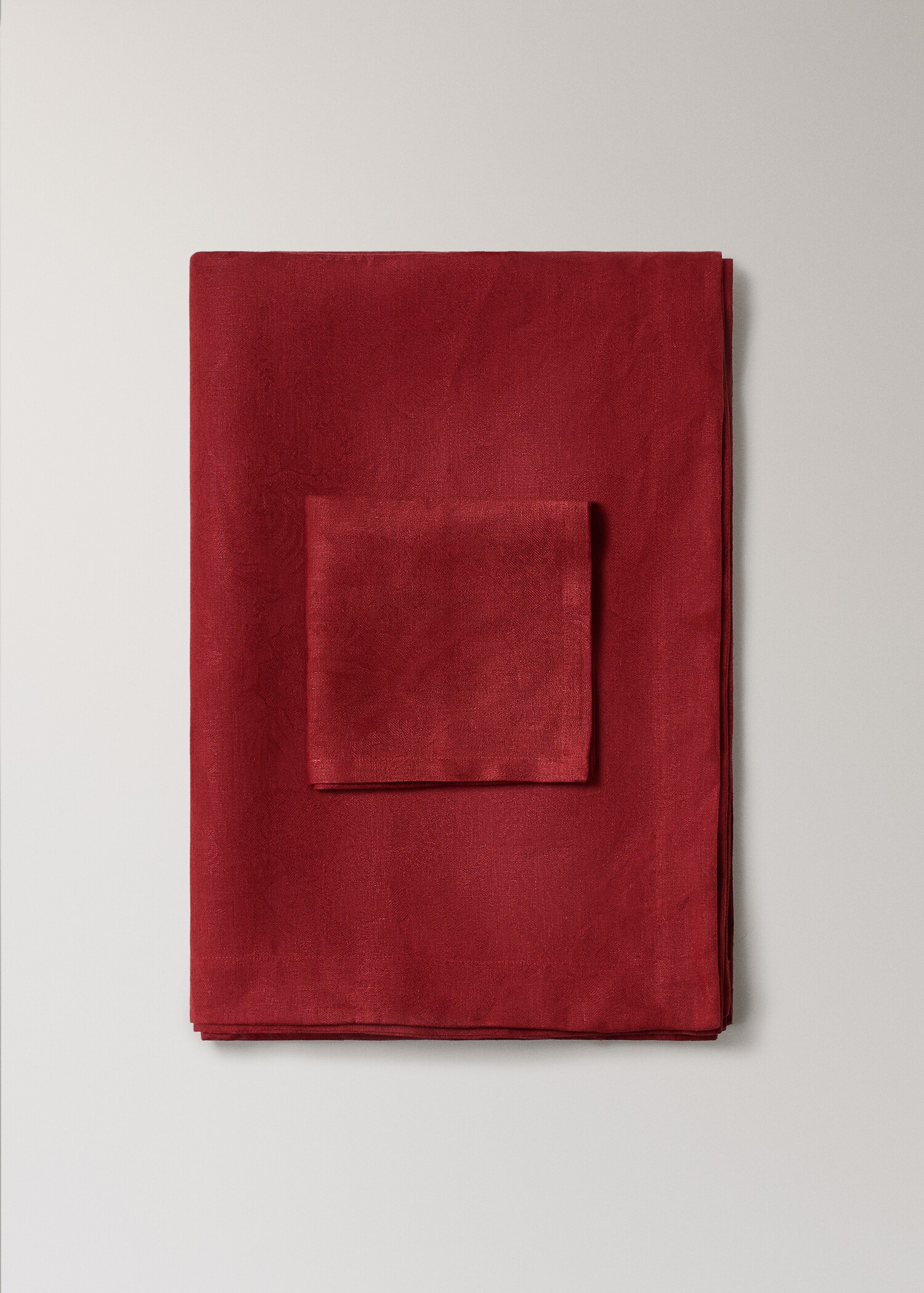 Tovaglia in lino jacquard floreale per 6-8 commensali - Articolo senza modello