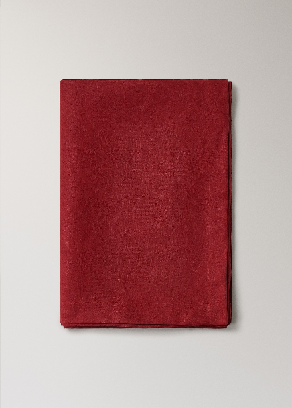 Jacquard linen floral-print tablecloth for 6 to 8 diners