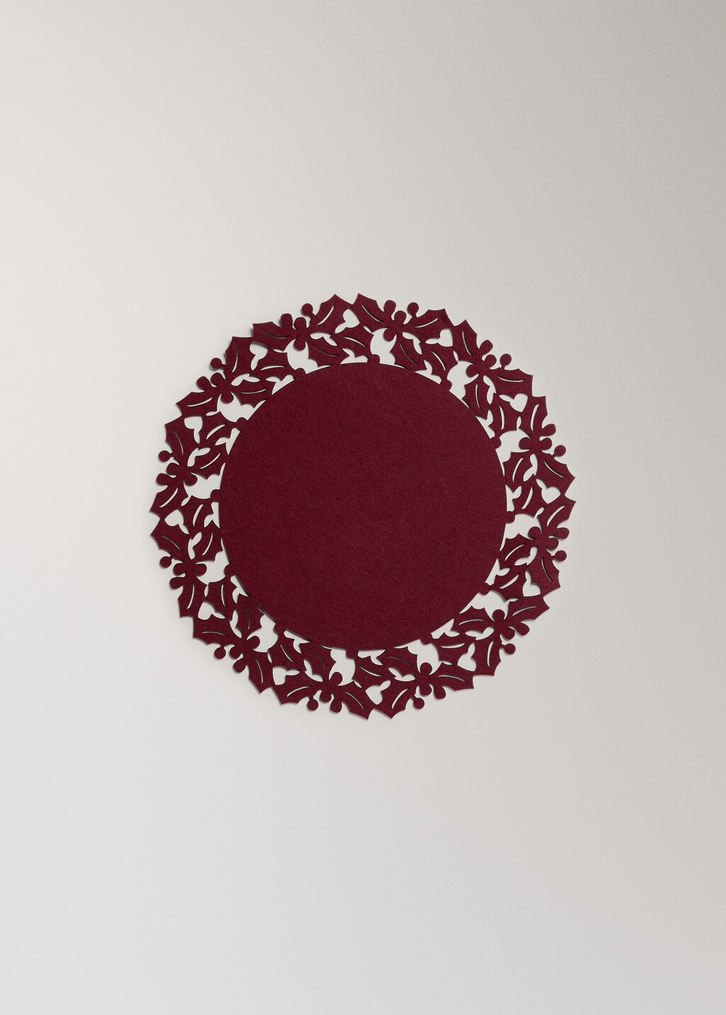 Holly felt placemat