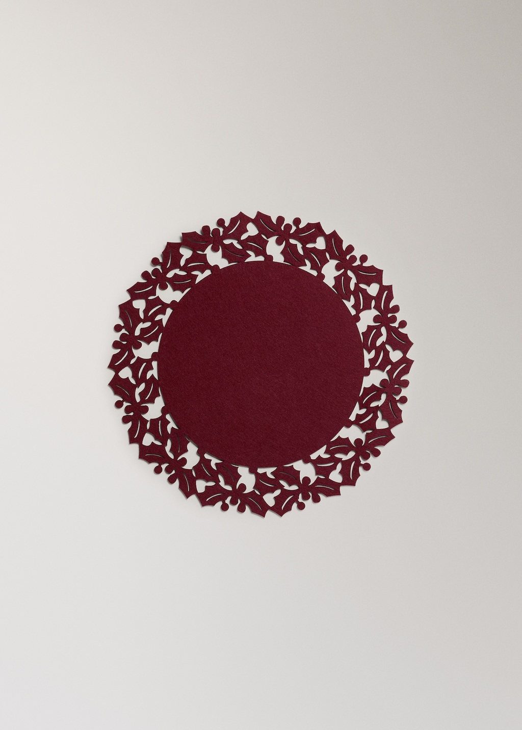 Holly felt placemat