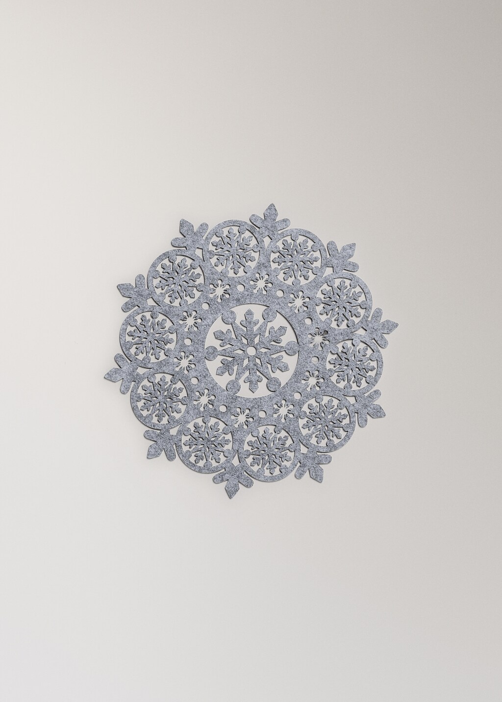 Felt snowflake placemat