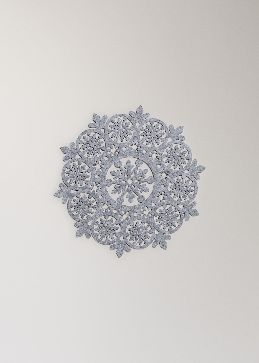 Felt snowflake placemat