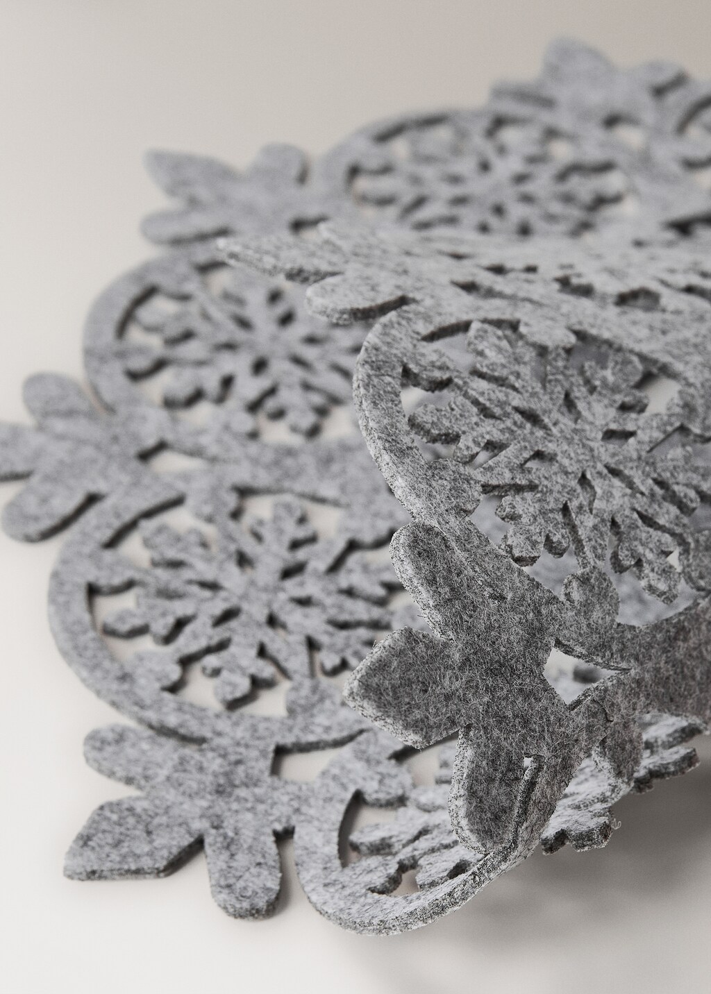Felt snowflake placemat