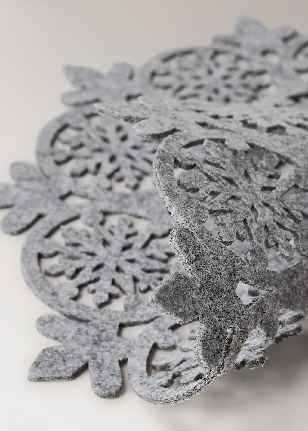 Felt snowflake placemat
