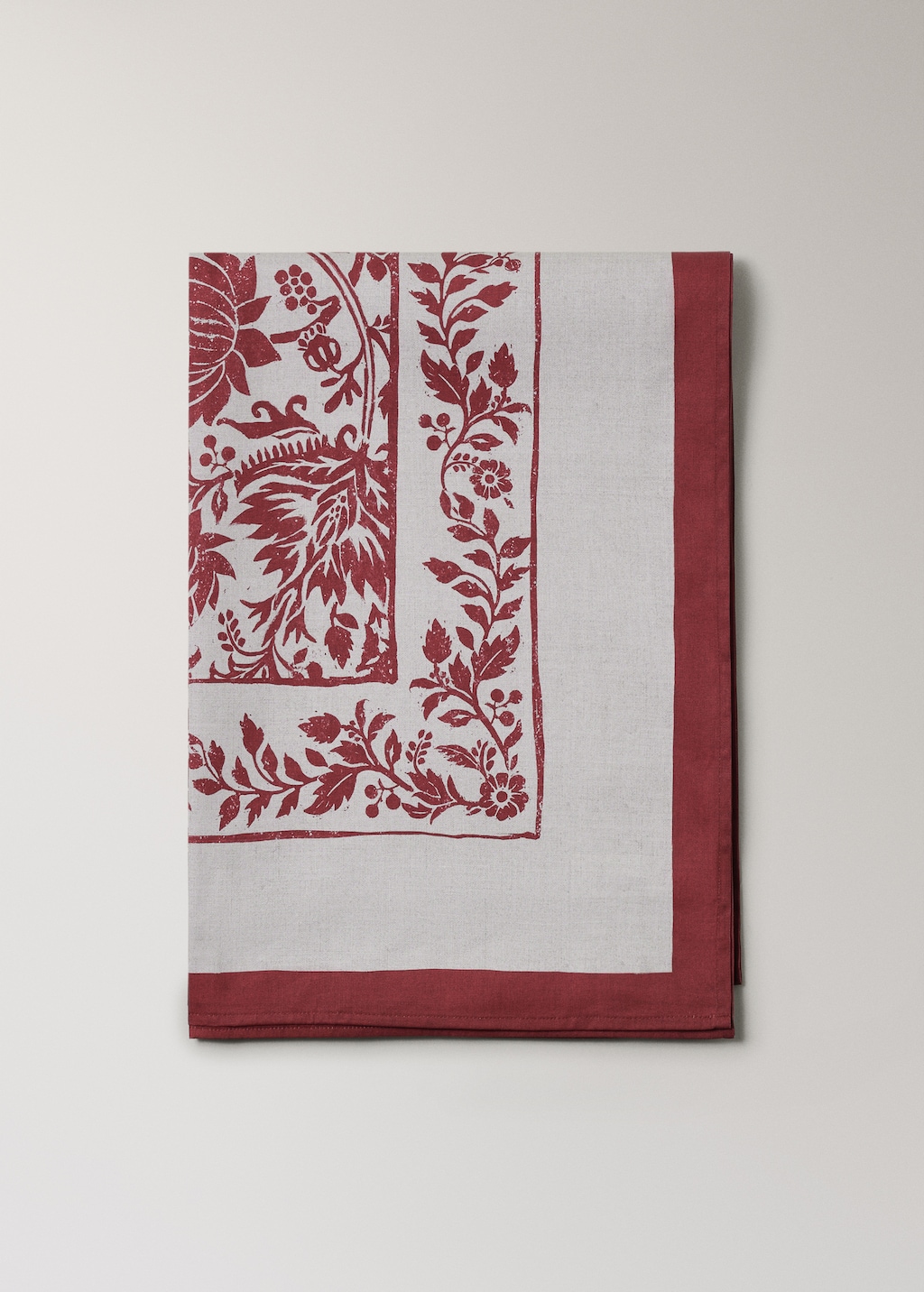 Cotton twill tablecloth for 2 to 4 diners