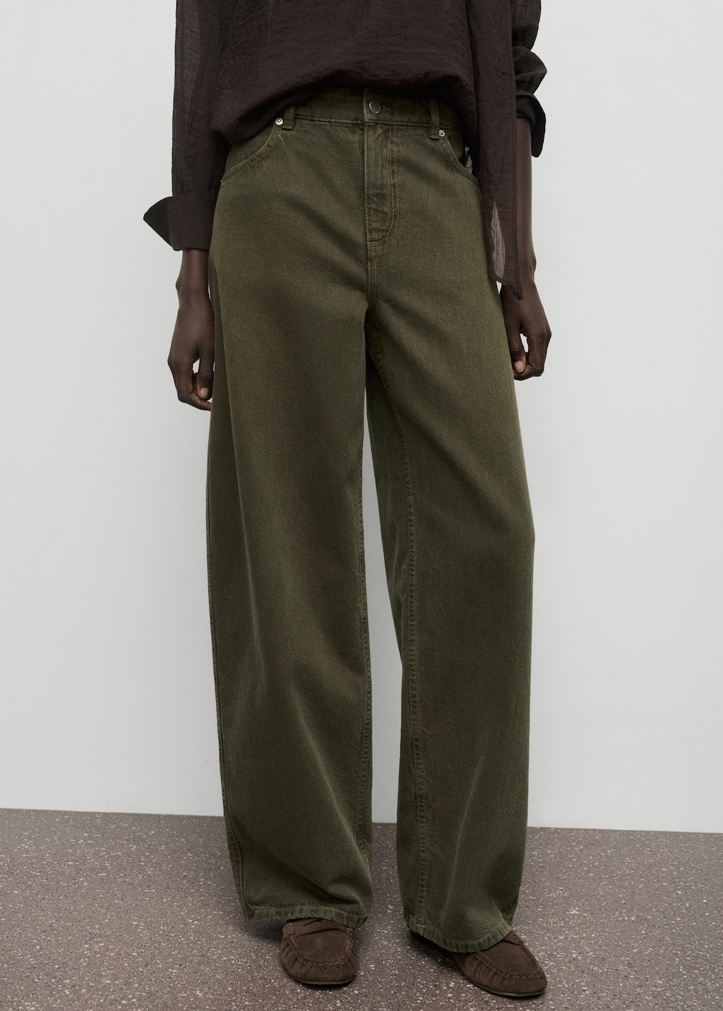 Mango Low-rise barrel jeans