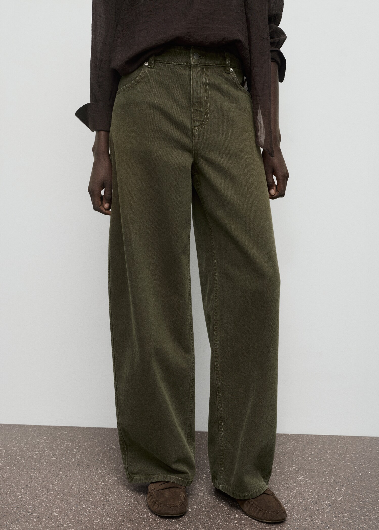 Jean barrel taille basse - Plan moyen