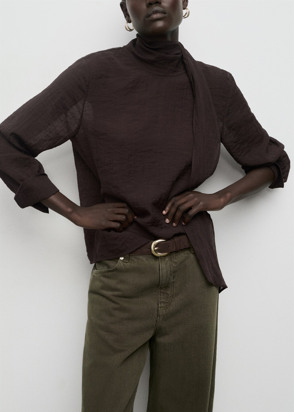 Mango Low-rise barrel jeans