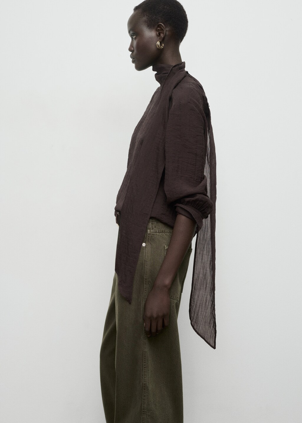 Mango Low-rise barrel jeans