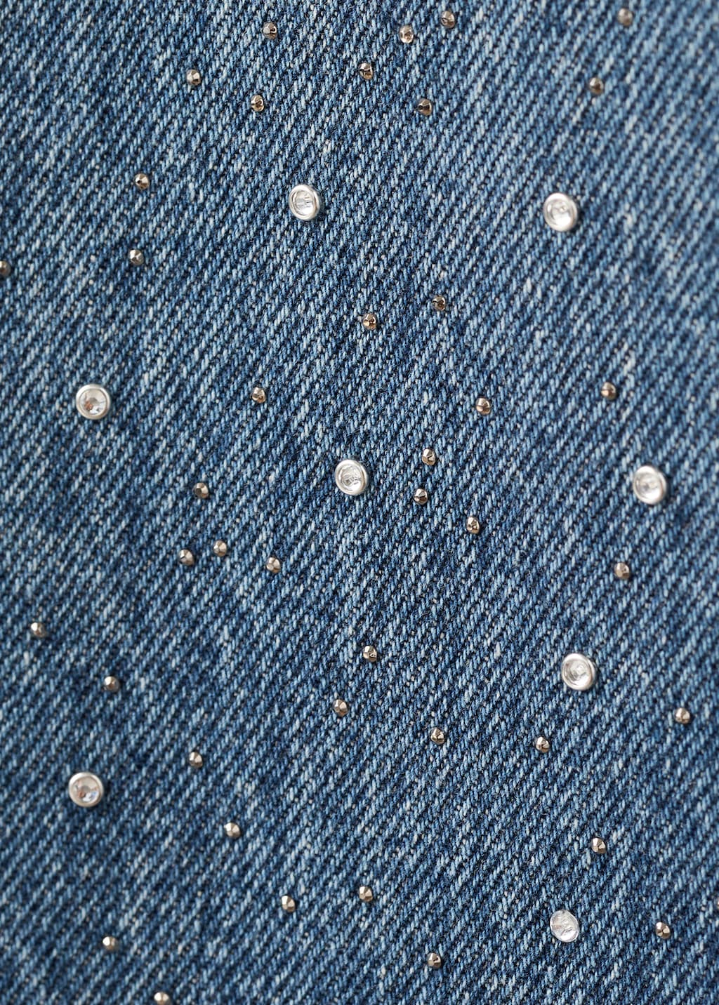 Wide-leg jeans with rhinestones