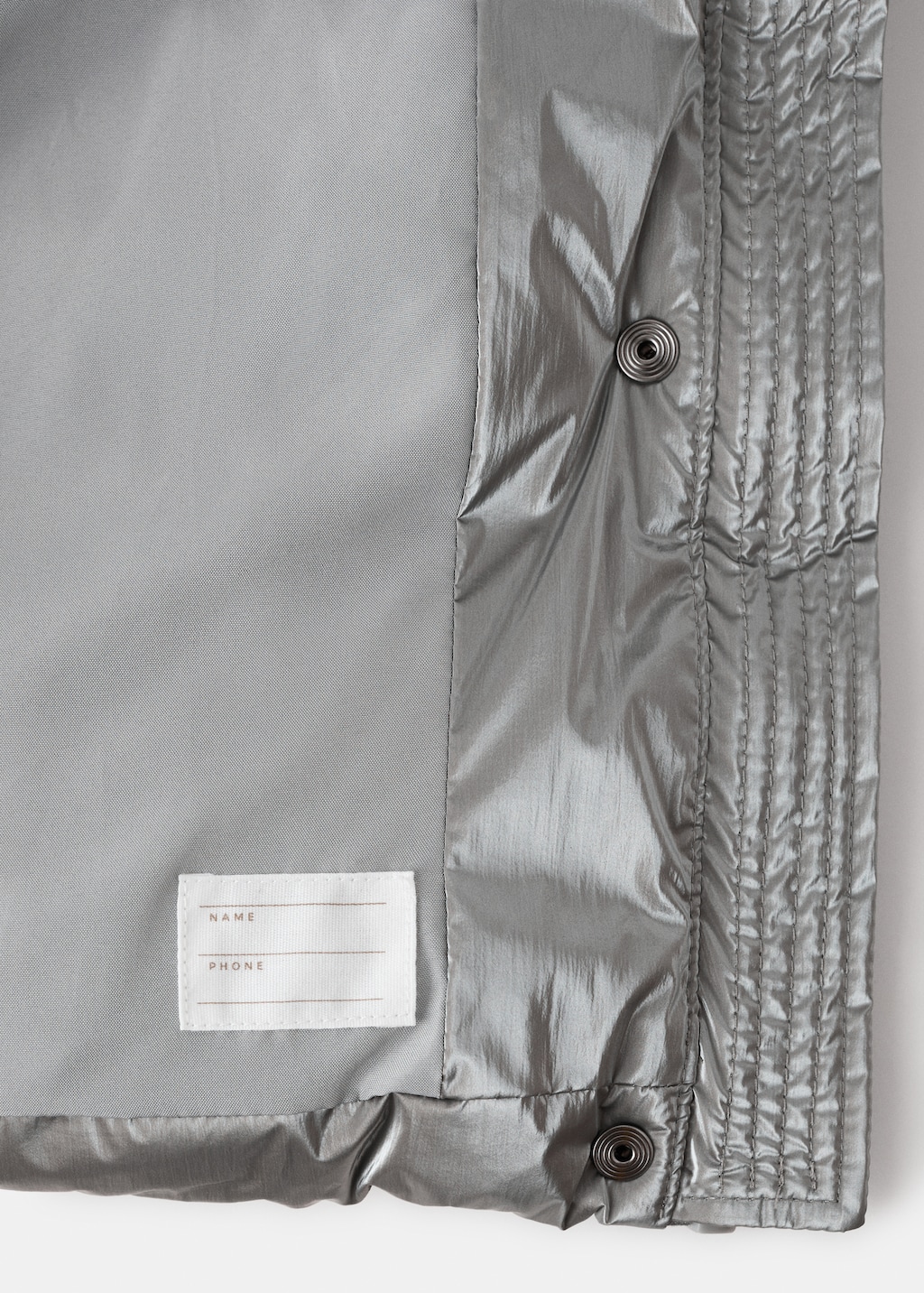 Metallic puffer jacket