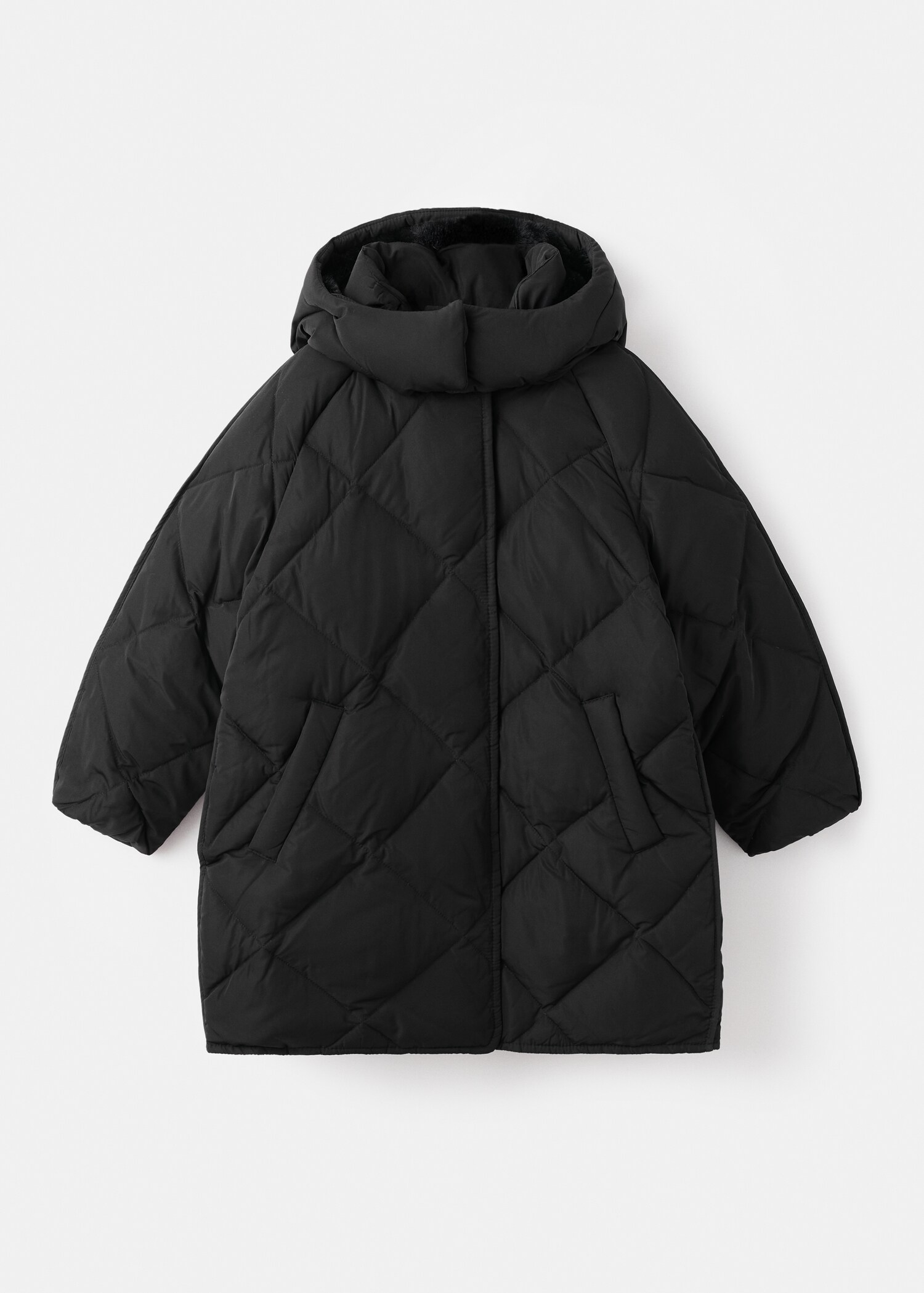 Anorak long matelassé capuche - Article sans modèle