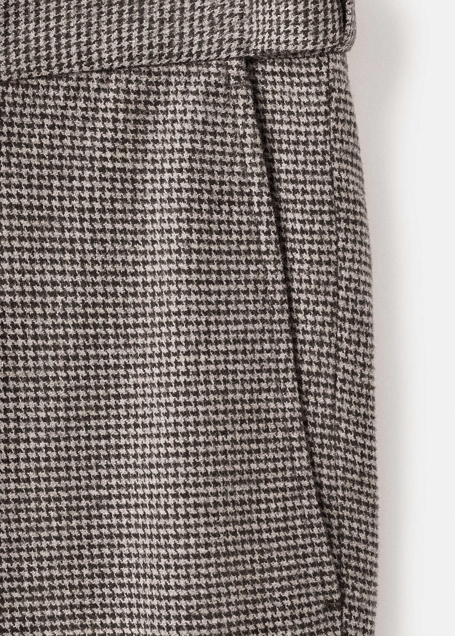 Micro-houndstooth flannel trousers - Details of the article 0