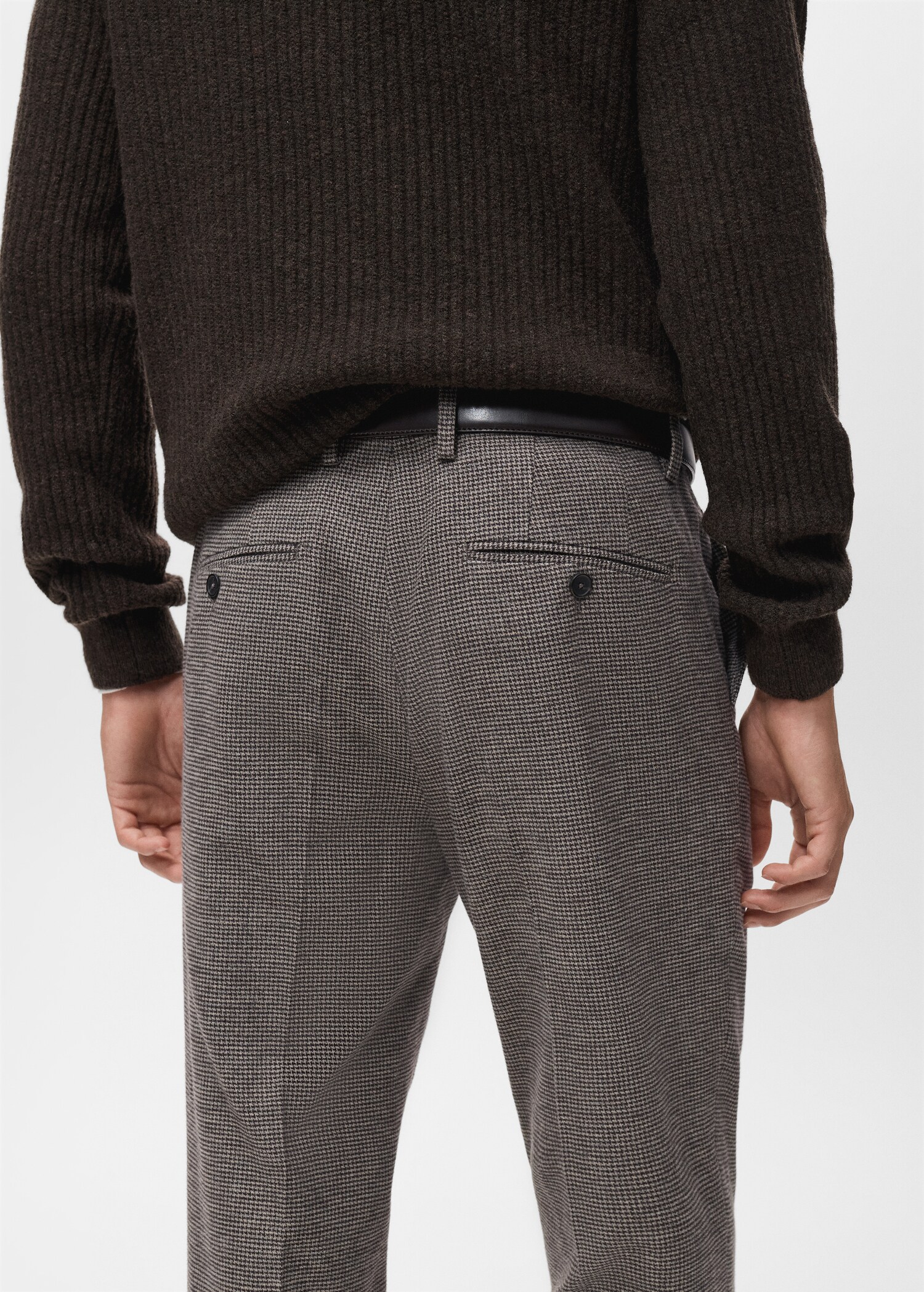 Micro-houndstooth flannel trousers - Details of the article 6