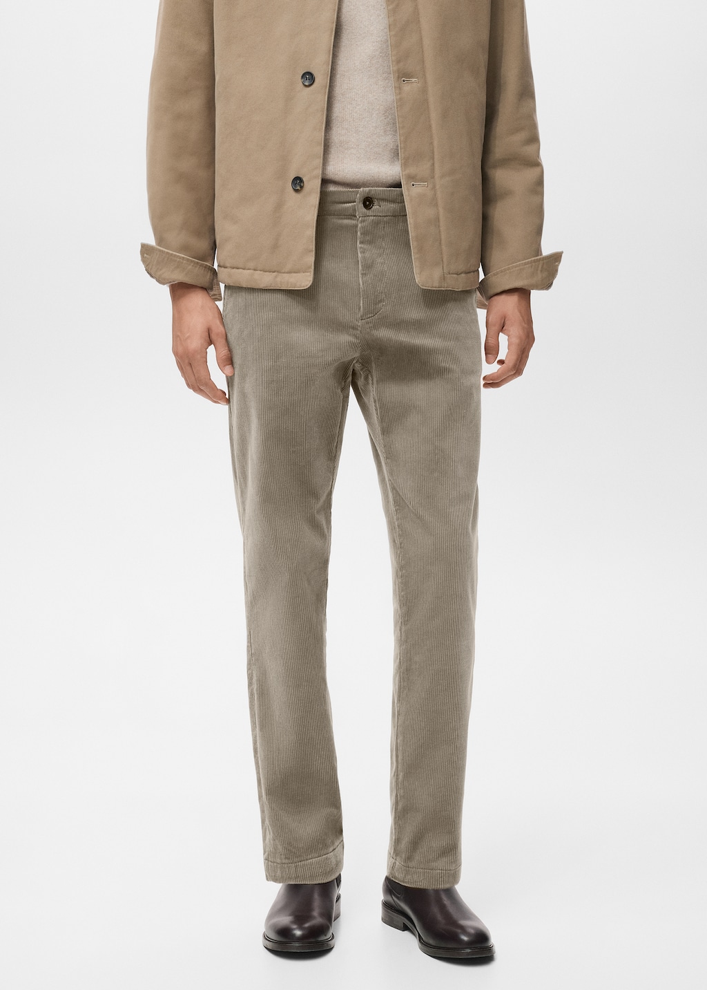 Corduroy slim-fit pants