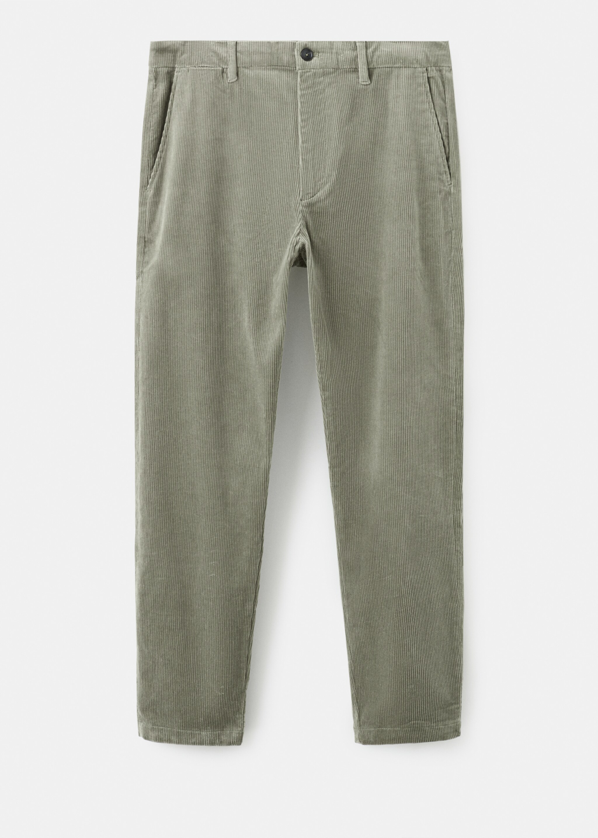 Corduroy slim-fit trousers - Article without model, Beige. Ref: 17017887-00.