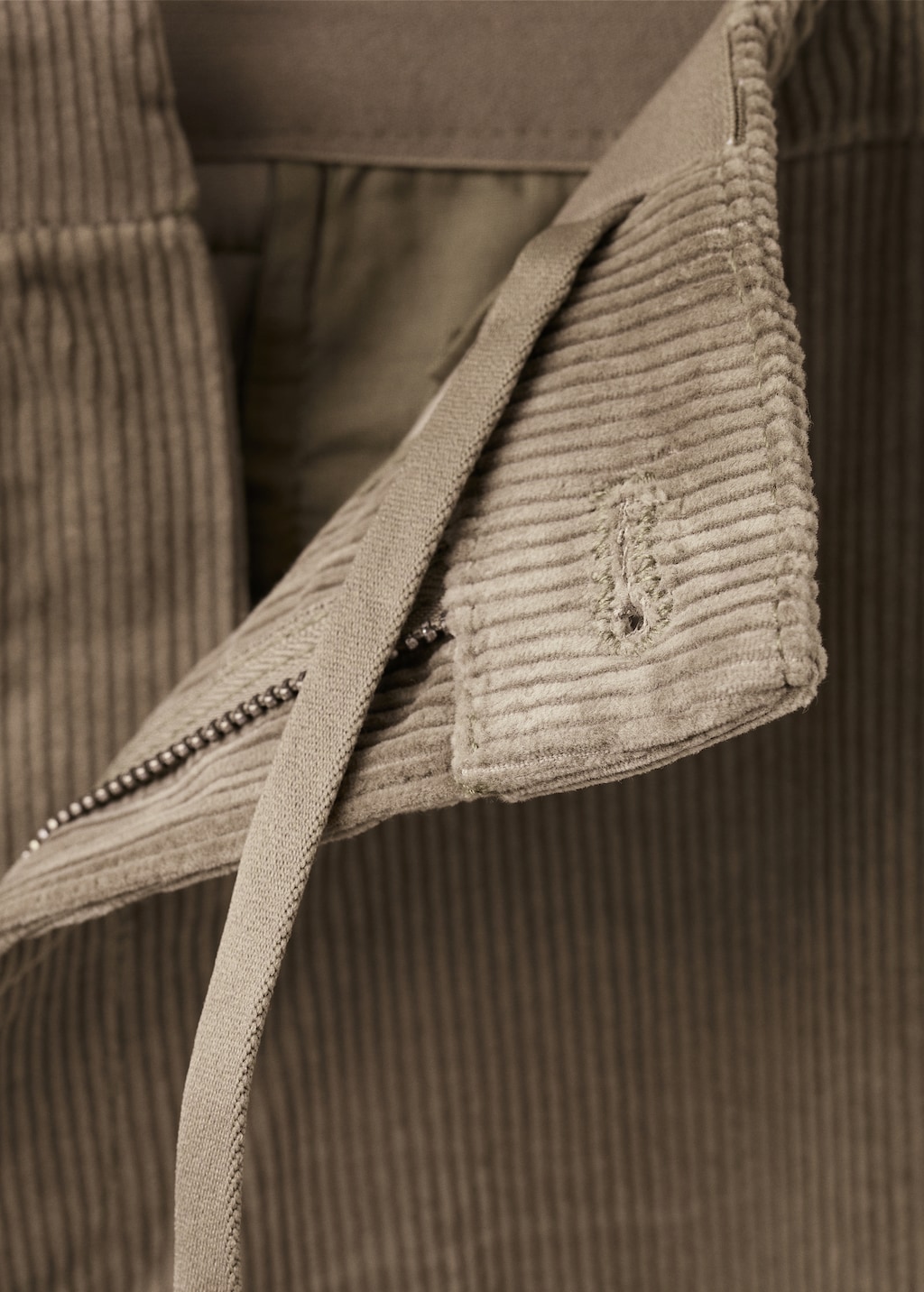 Corduroy slim-fit pants