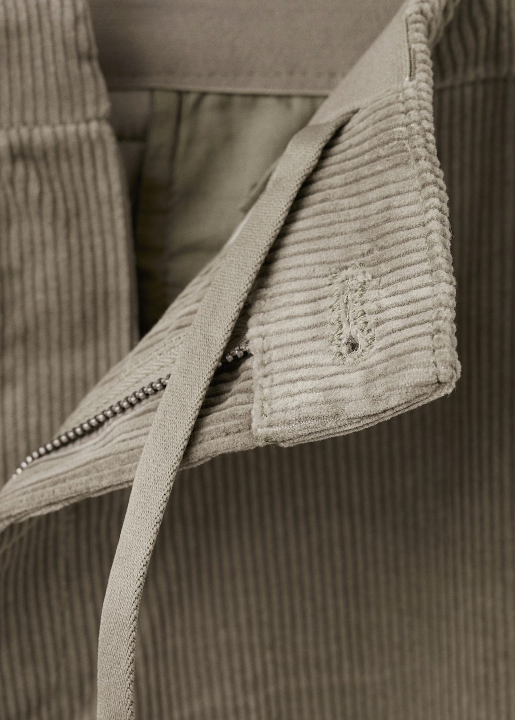 Corduroy slim-fit pants