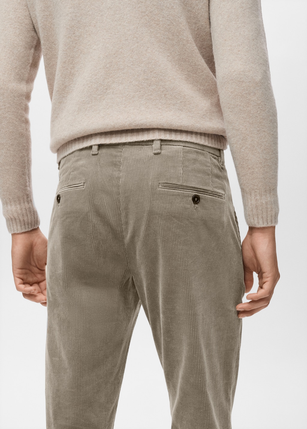 Corduroy slim-fit pants
