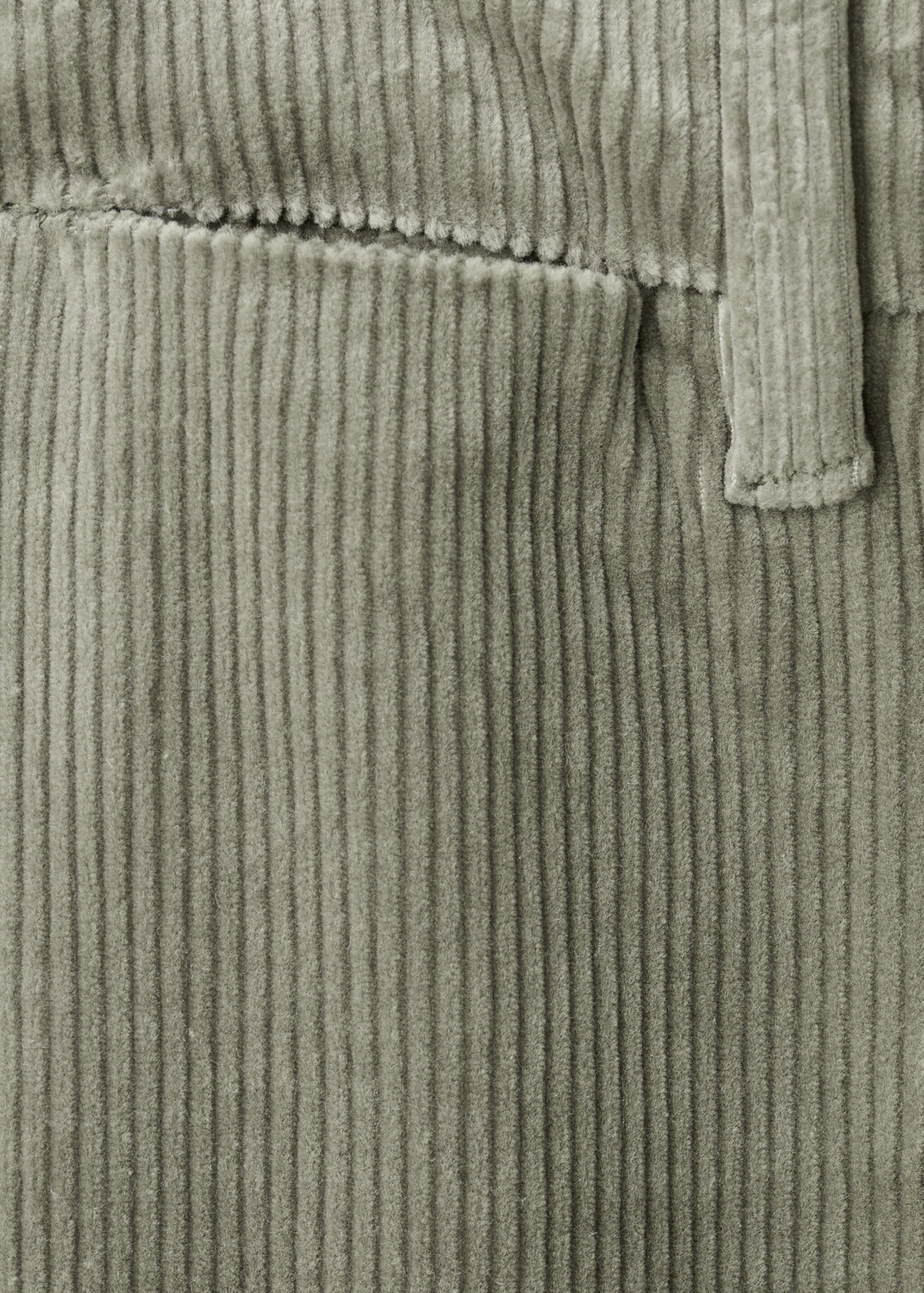 Corduroy slim-fit trousers - Details of the article 8, Beige. Ref: 17017887-00.
