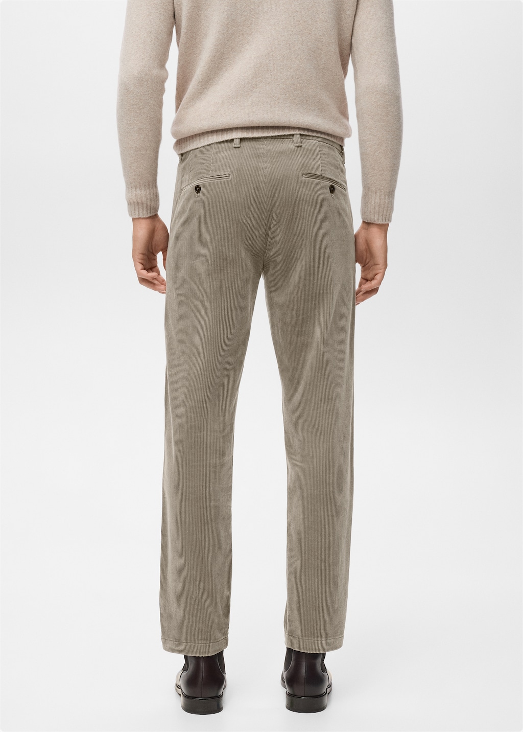 Corduroy slim-fit pants