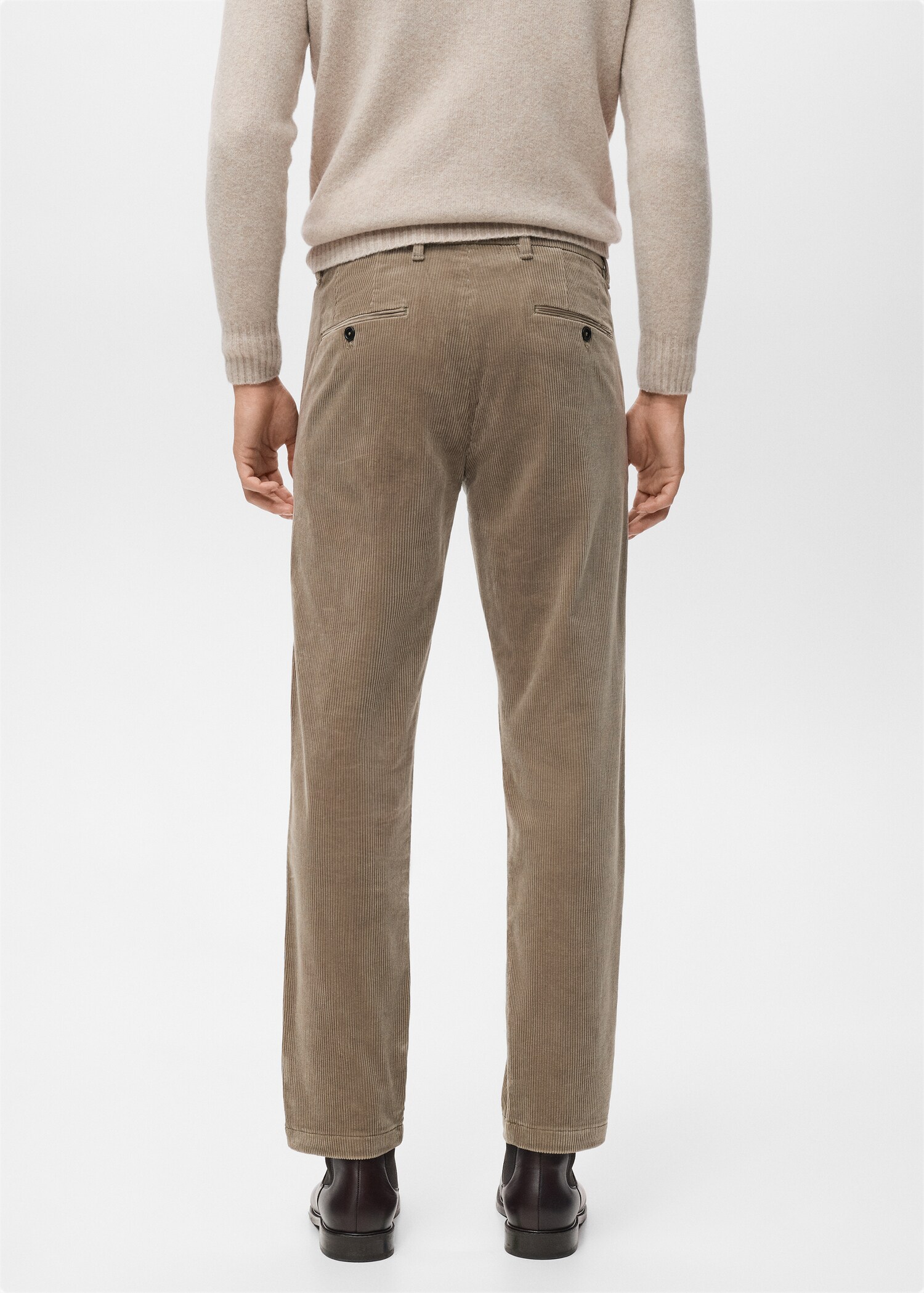 Corduroy slim-fit trousers - Reverse of the article