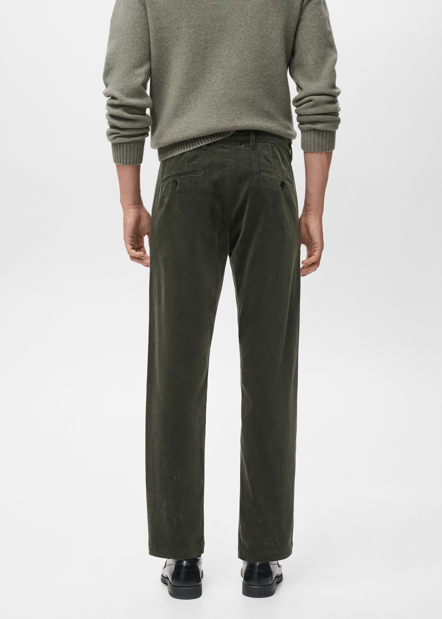 Corduroy slim-fit trousers - Reverse of the article