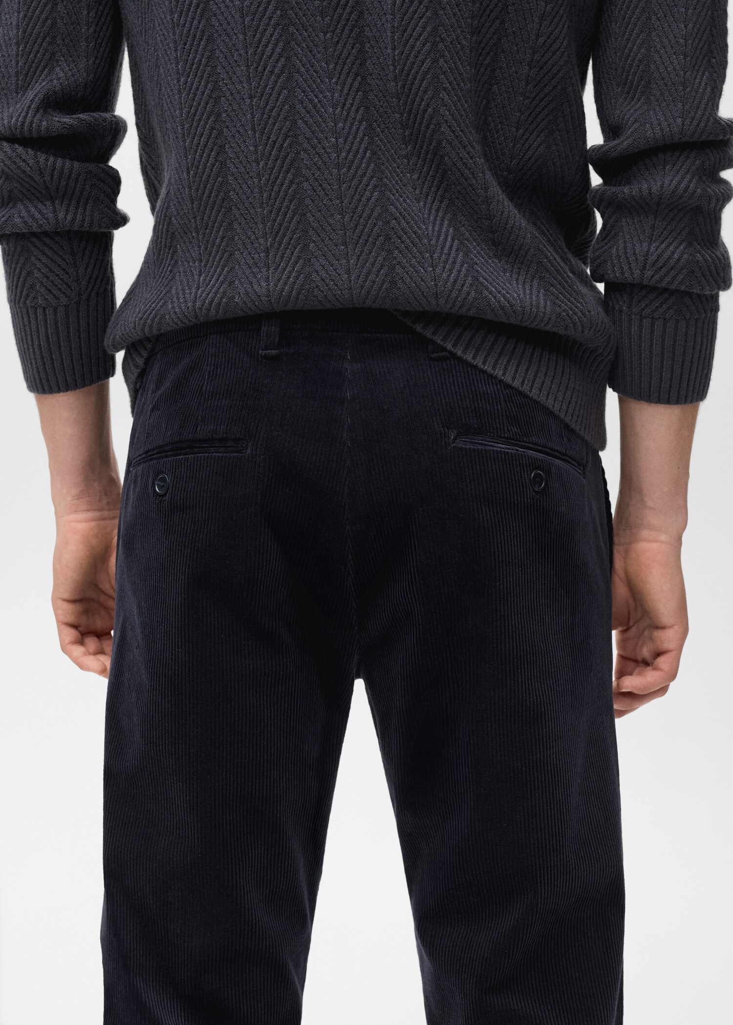 Corduroy slim-fit trousers - Details of the article 6