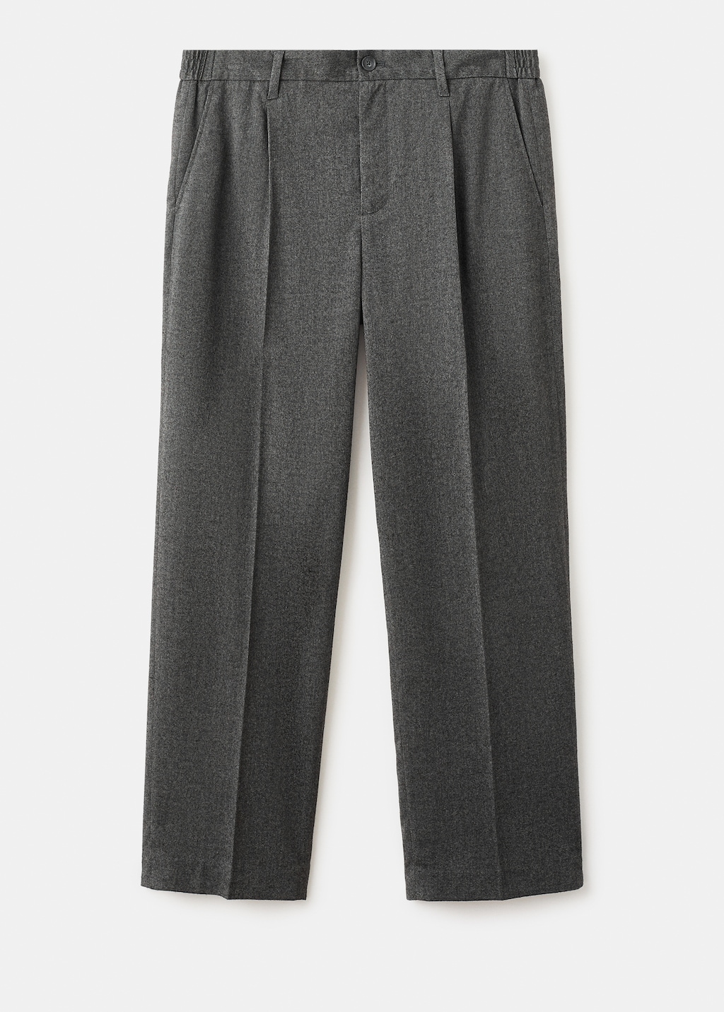Regular-fit pleated flannel pants