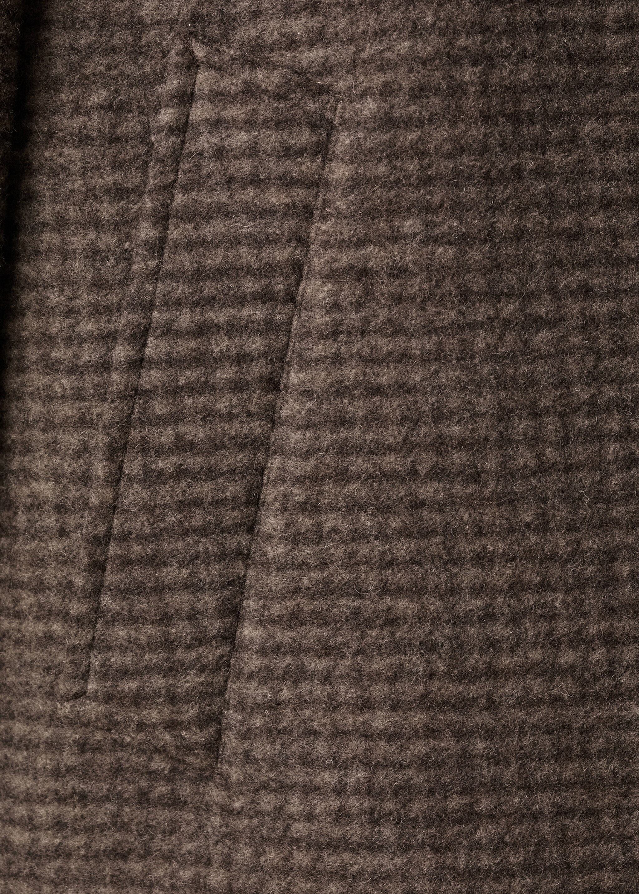Long coat with check-print structure - Details of the article 0, Medium Brown. Ref: 17017889-00.