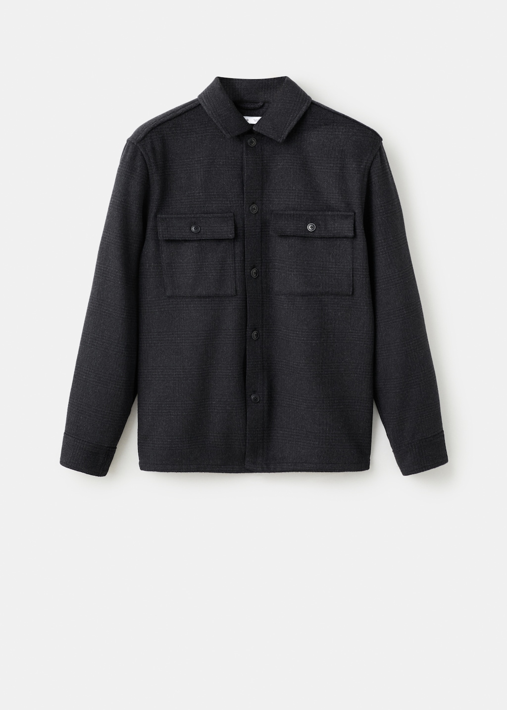 Wool-blend check jacket