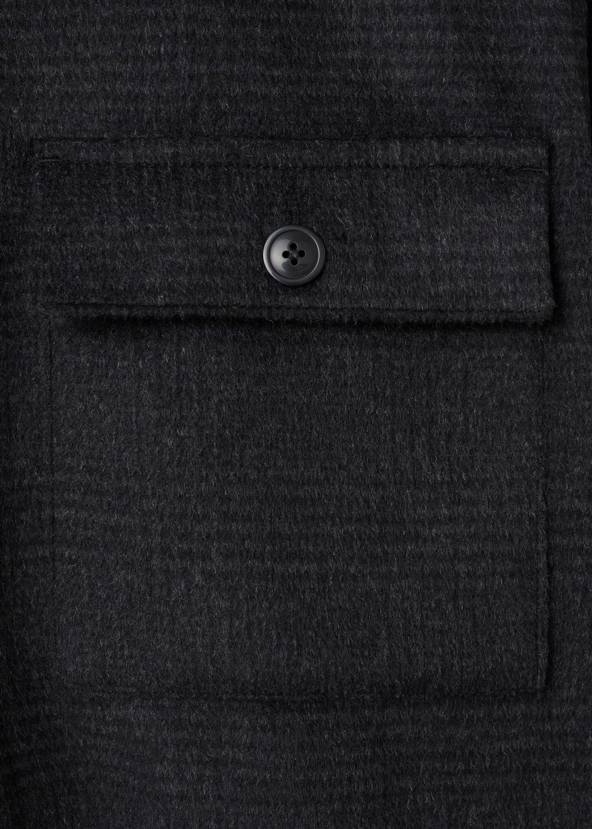 Wool-blend check jacket - Details of the article 0, Black. Ref: 17017891-00.