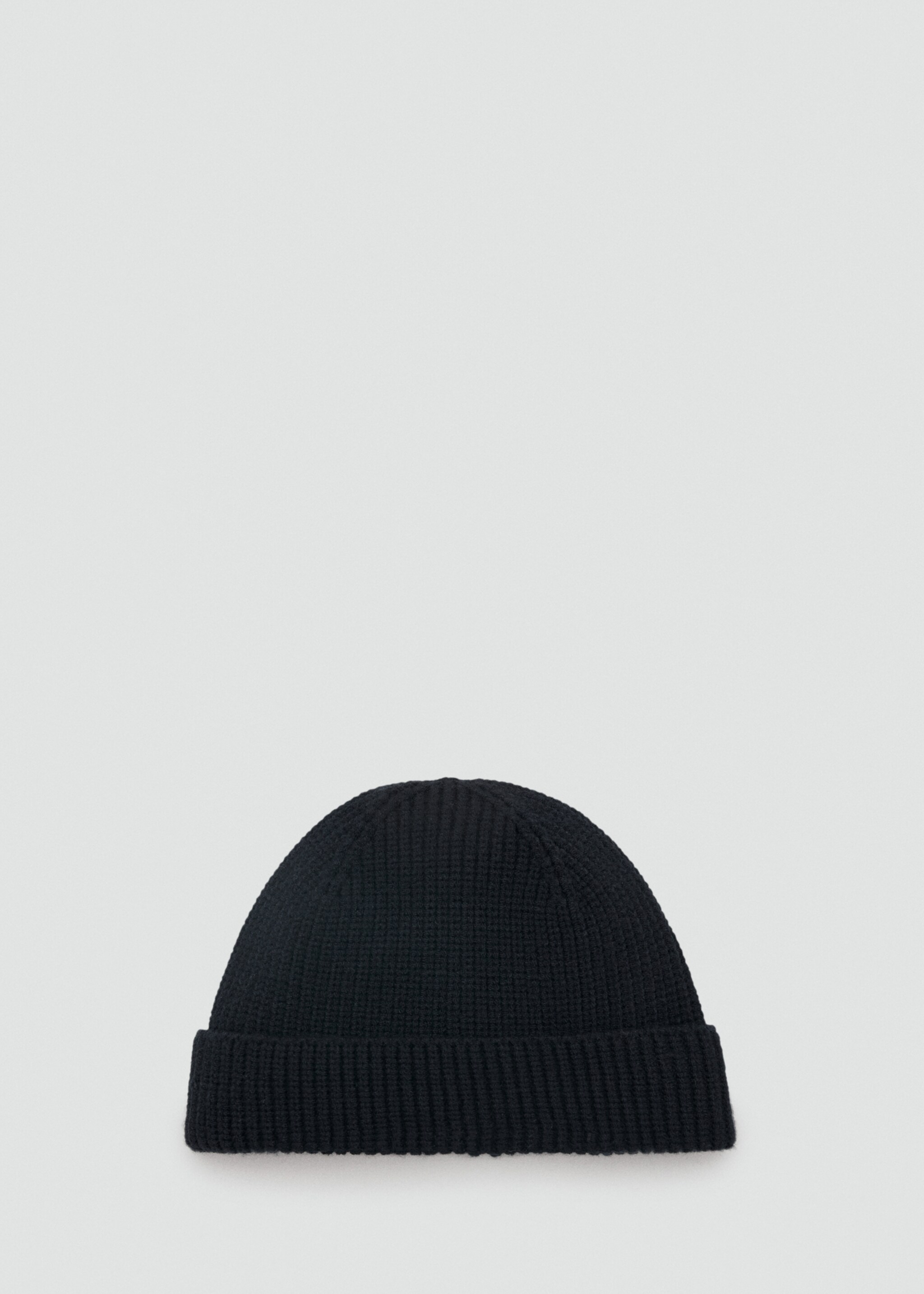 Rib-knit cap - Article without model, Navy. Ref: 17017895-00.
