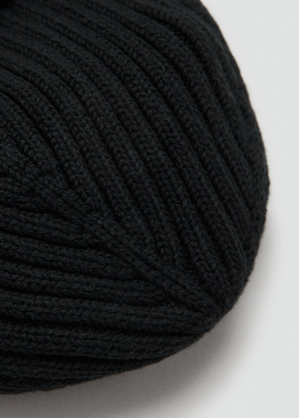 Rib-knit cotton hat