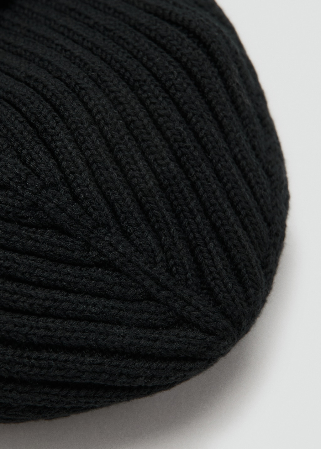 Rib-knit cotton hat