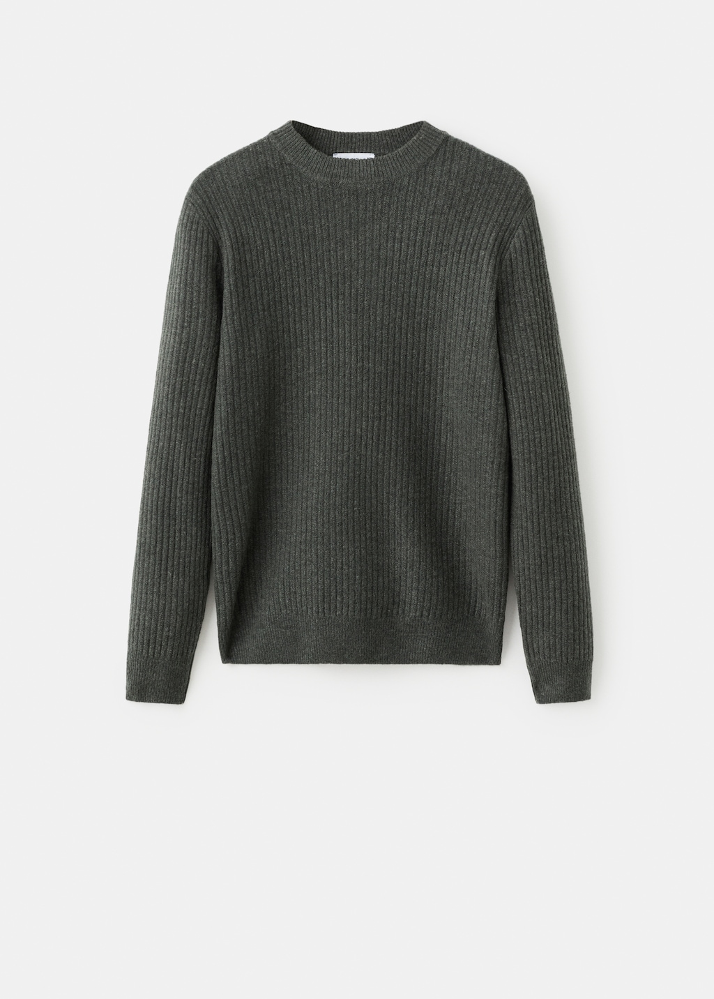 Knitted ribbed sweater