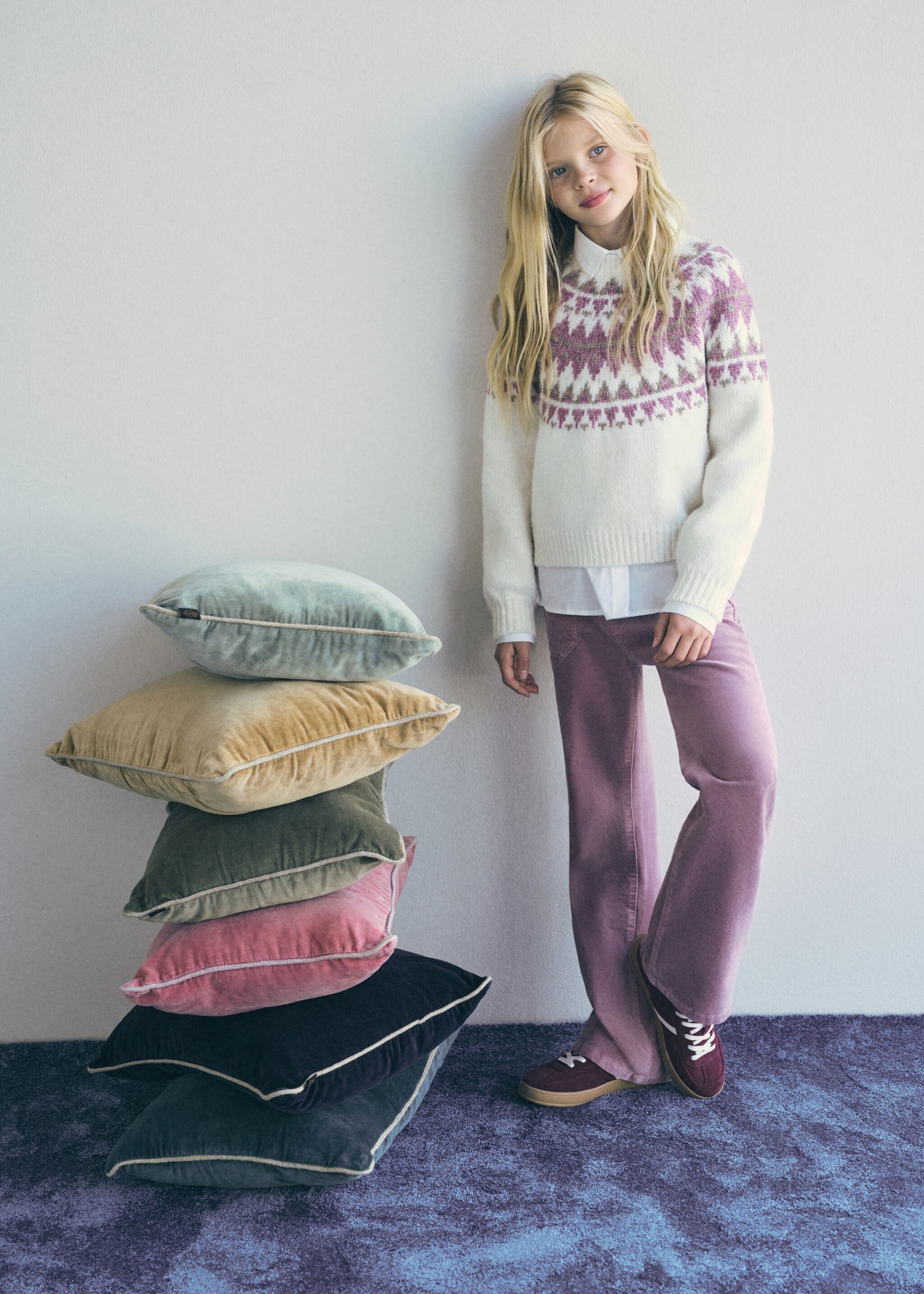 Jacquard knitted sweater - Details of the article 5, Beige. Ref: 17017899-00.